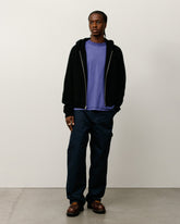 WAFFLE CASHMERE ZIP HOOD SWEATER